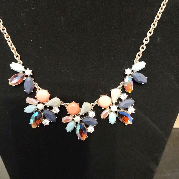 Vintage J Crew Colorful Statement Necklace - Picture 1 of 9